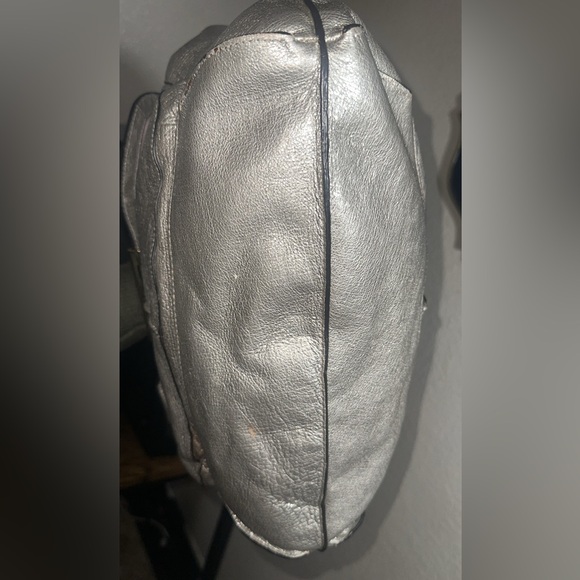 Coach Kristin Pewter 16814 Leather East West Satchel Shoulder Bag - Picture 4 of 6